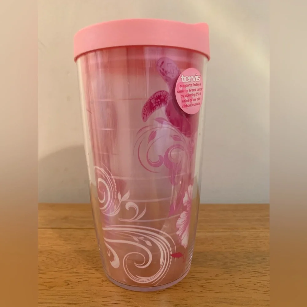 Tervis Tumbler Guy Harvey Pink Ribbon Breast Cancer Awareness Wrap 16oz NEW